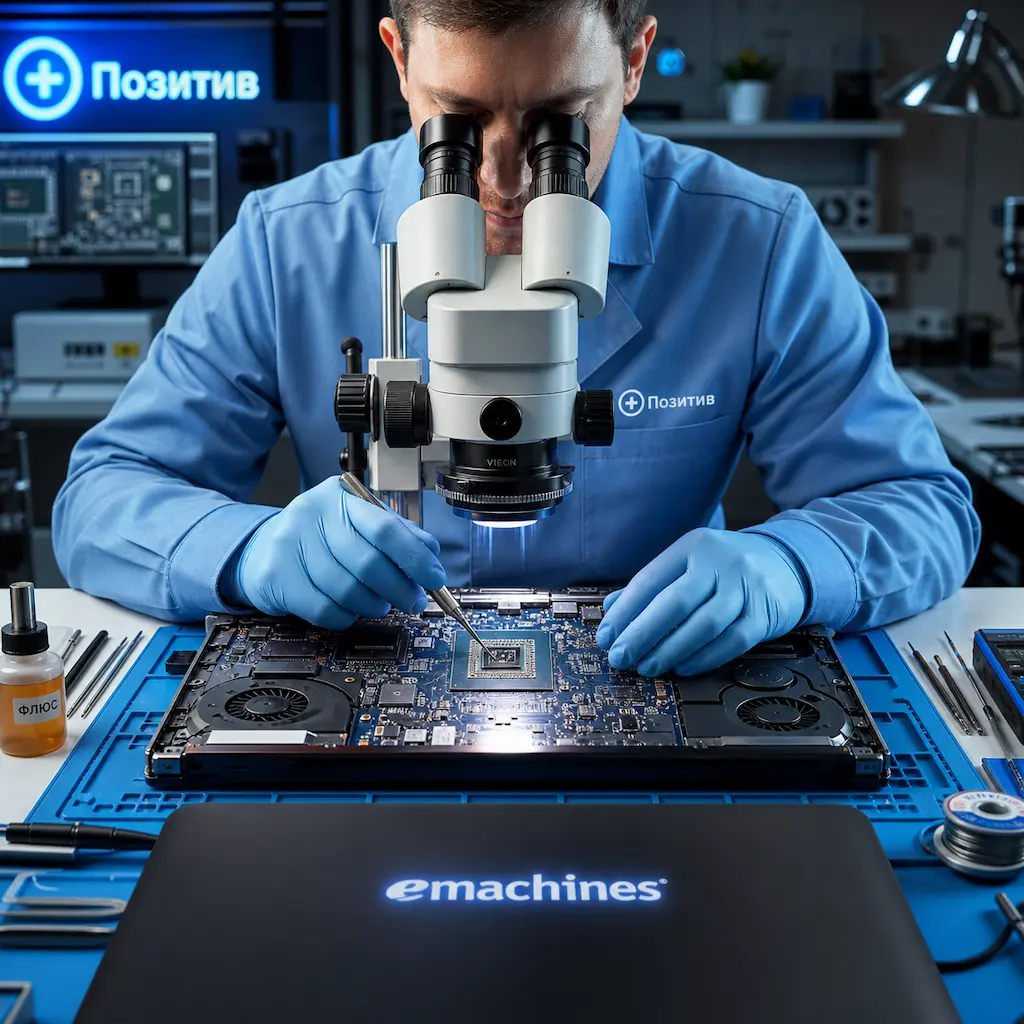 Замена видеокарты ноутбука Emachines в Дубне