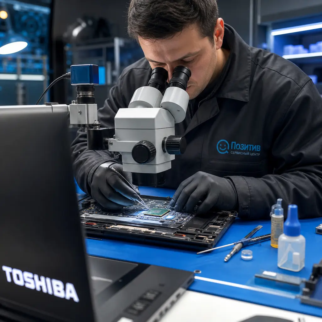 Замена видеокарты ноутбука Toshiba в Дубне