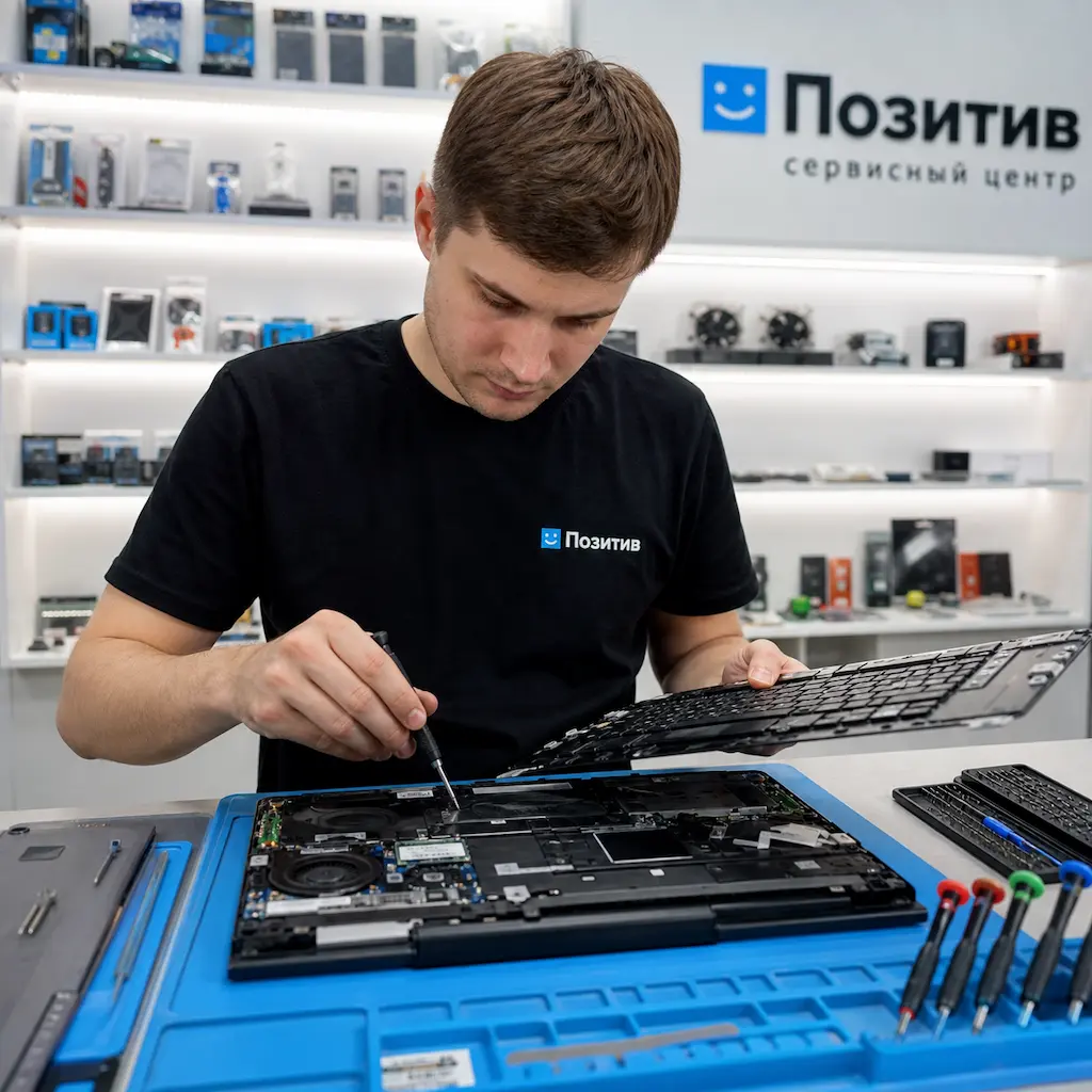 заменить клавиатуру на ноутбуке Samsung в Дубне