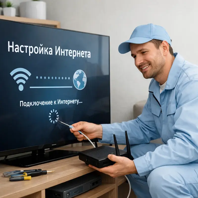 Настройка интернета на ТВ в Дубне