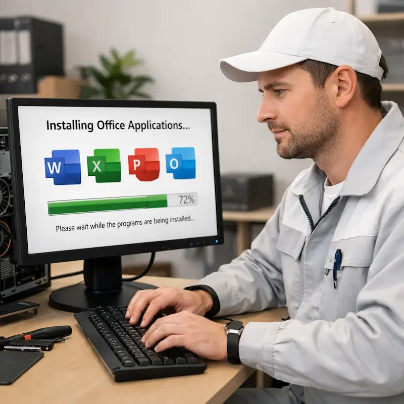 установка офисных программ на компьютер в Дубне